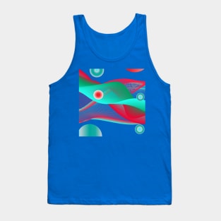 Abstract Digital Neo Geometric Tank Top